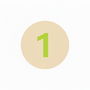 Icône 1 vert lime cercle #E0D8CC